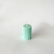 Lined Pillar Candle