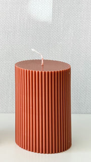 Pleated Candle - Wide Pillar